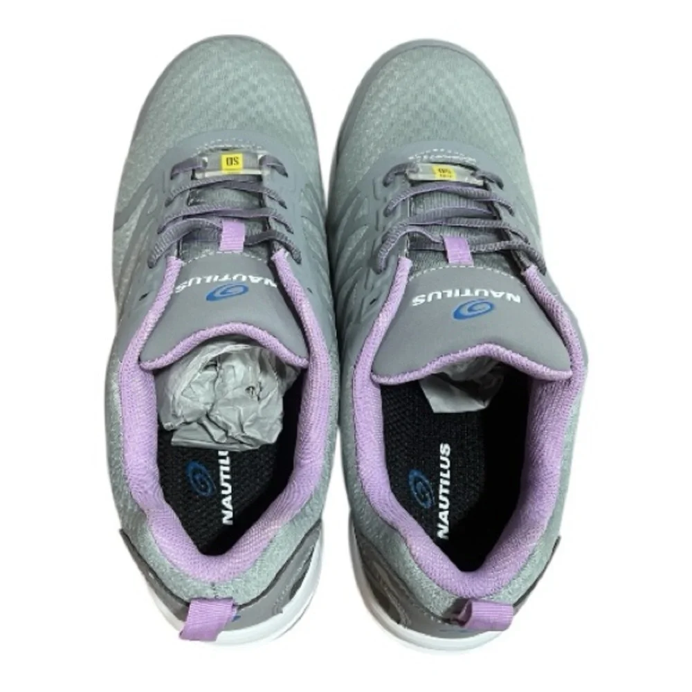 Nautilus Velocity Safety Work Shoes 10B Grey Carbon Fiber Toe Slip Resistant New